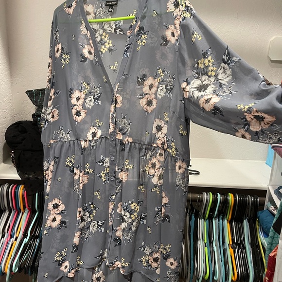 Torrid sheer high low tunic top - Picture 2 of 3